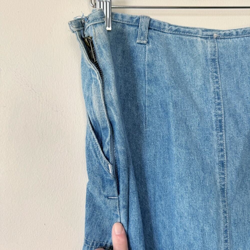 Vintage Y2K Western Cowgirl St. John’s Bay Denim Midi Skirt 14 - Picture 3 of 6
